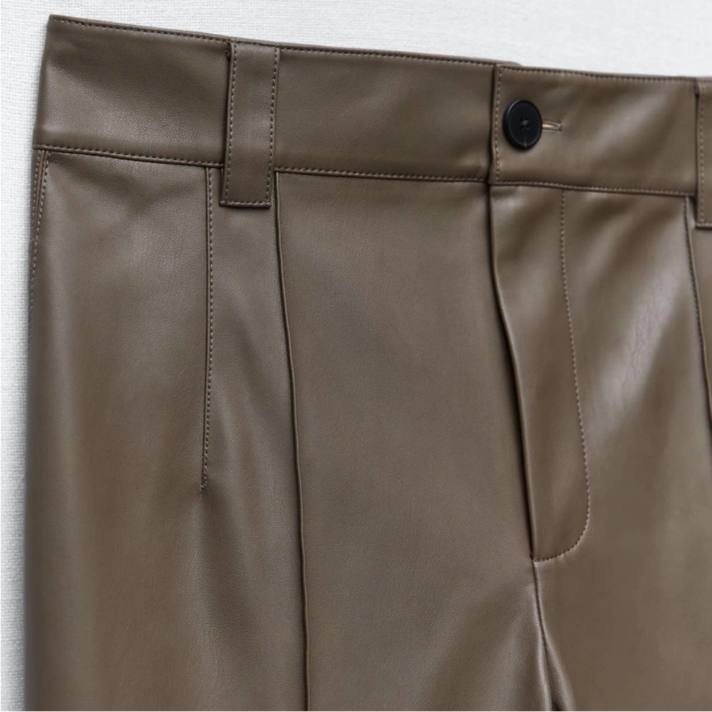 ZARA FULL LENGTH FAUX LEATHER FRANCOISE PANTS - Picture 11 of 11